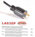 NEMA L6-30P,L6-20P LA630P,LA65A UL Locking power cord